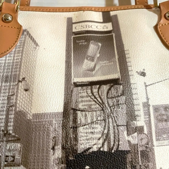 Borsette print PVC leather tote handbag - Picture 8 of 9